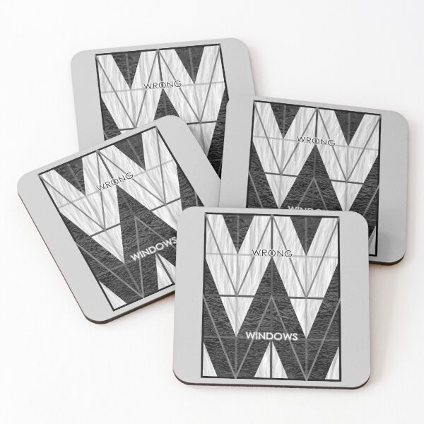 Item preview, Wrong Windows Double-W Logo Variant #6 (3x4 B/W Grid) designed and sold by billyzduke.
