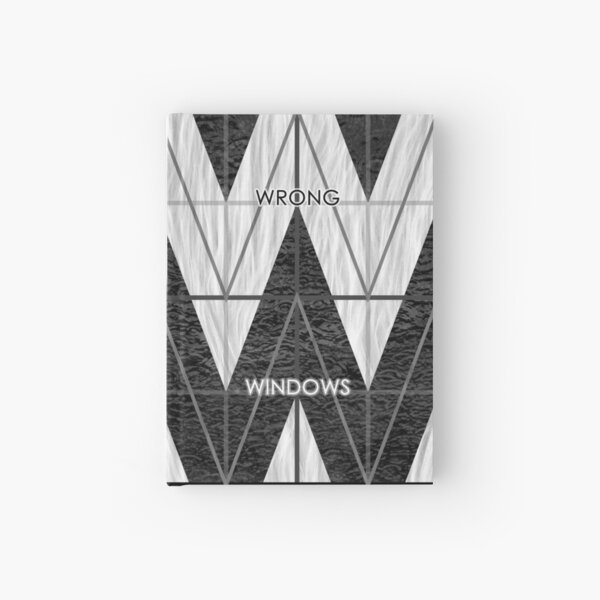 Wrong Windows Double-W Logo Variant #6 (3x4 B/W Grid) Hardcover Journal