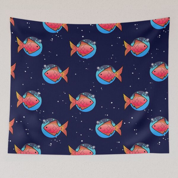 Item preview, Space Fish in Bubbles designed and sold by OrangeSiren.