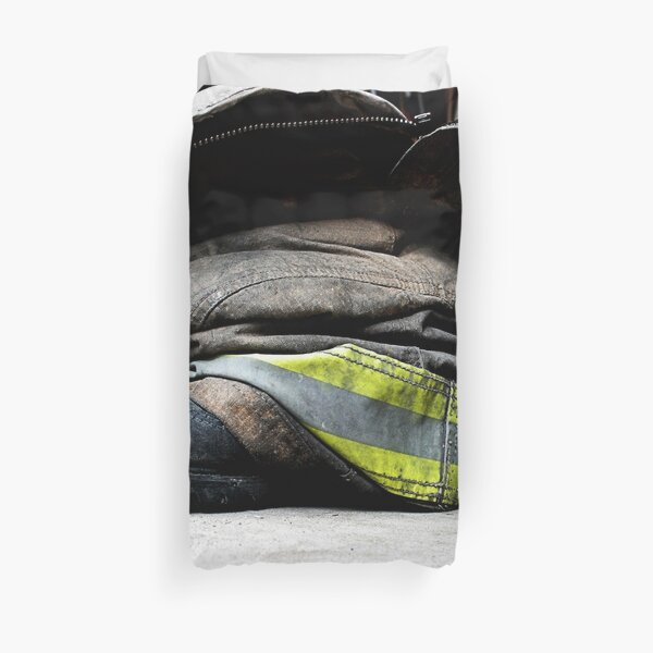 Fire Fighter Boots Duvet Cover