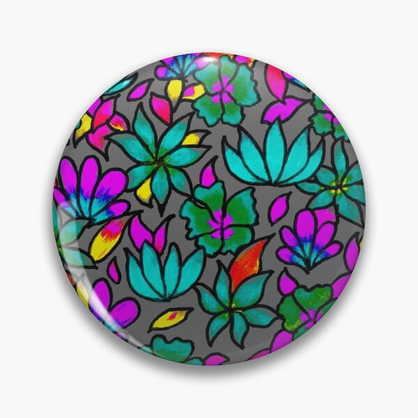 Artikelvorschau, Flower Pattern on Grey Background entworfen und verkauft von CarolineLembke.