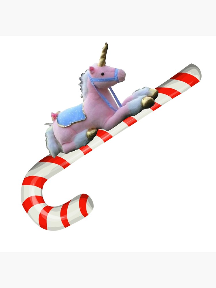 "Candy Cane Unicorn" Poster for Sale by MountainGuide Redbubble