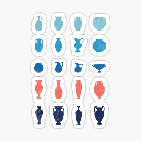 Ancient Greek Vases Silhouettes Sticker