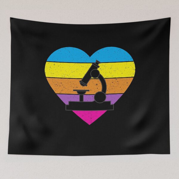 Item preview, PURPLE HEART SHAPED RETRO TEXTURED SUNSET MICROSCOPE designed and sold by Hippiesole.