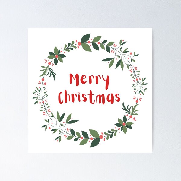 Merry Christmas Wreath - Print