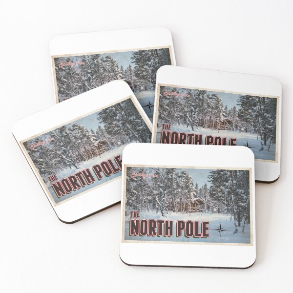 Item preview, Greetings from The North Pole - Vintage Holiday Postcard Design designed and sold by fromthereco.
