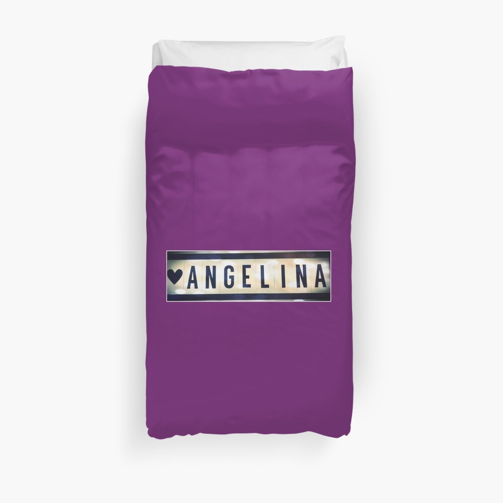 Angelina, Angelina socks, Angelina mug, Angelina sticker, Angelina magnet Duvet Cover