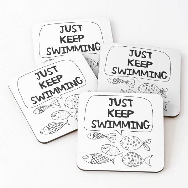 Artikelvorschau, Just Keep Swimming Illustration entworfen und verkauft von LouiseFranksArt.