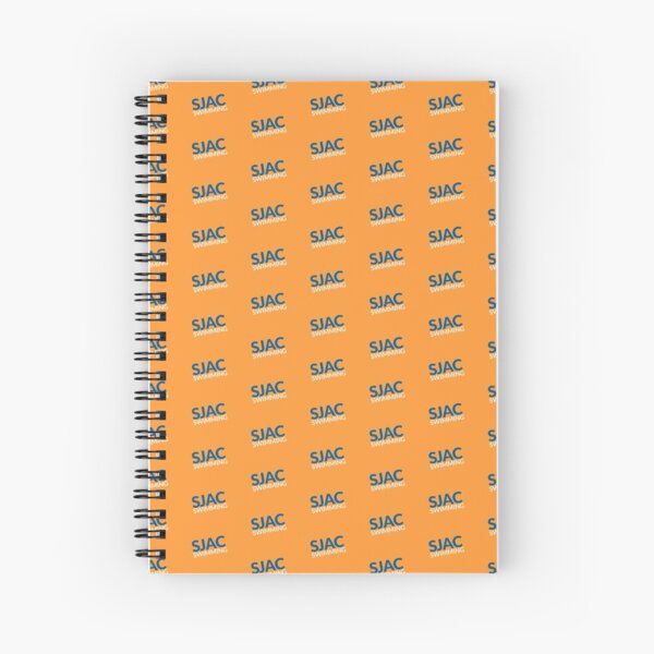 SJAC Pattern Orange Spiral Notebook