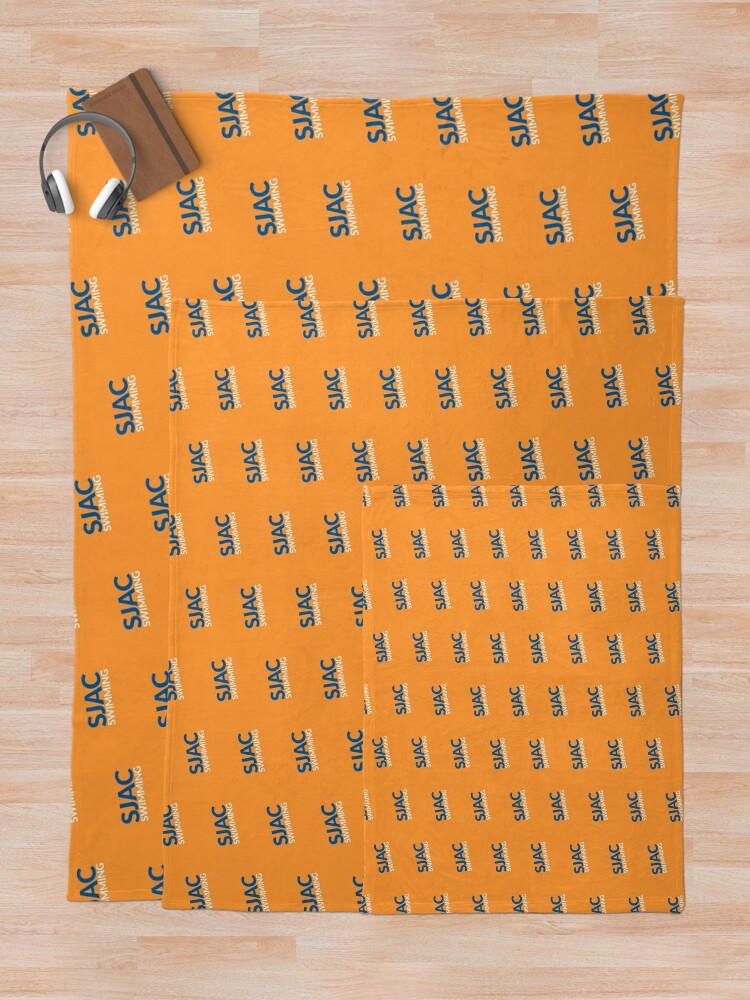 Alternate view of SJAC Pattern Orange Throw Blanket