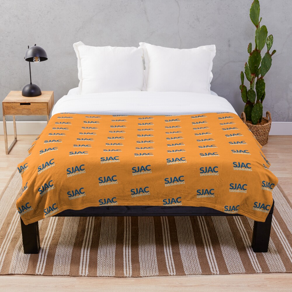 SJAC Pattern Orange Throw Blanket