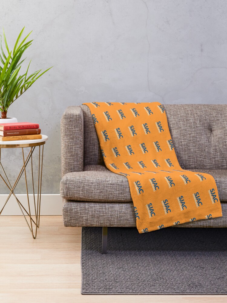 Alternate view of SJAC Pattern Orange Throw Blanket