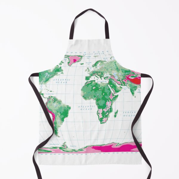 Item preview, World map, topographic map of the world with names of the oceans, seas, Lakes, Rivers, and boundaries designed and sold by mashmosh.