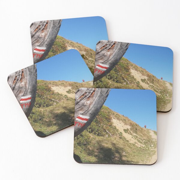 Item preview, Tour Du Mont Blanc (TMB) trail sign. Red and white. On the right path. designed and sold by JellyBeenzz.