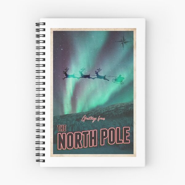Item preview, Greetings from The North Pole - Vintage Holiday Postcard Design designed and sold by fromthereco.