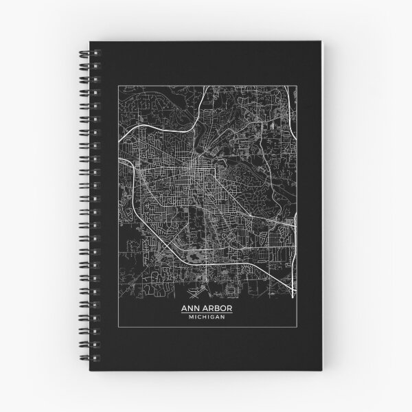 Item preview, Ann Arbor, Michigan Map Art (Black) designed and sold by HawkstoneDesign.