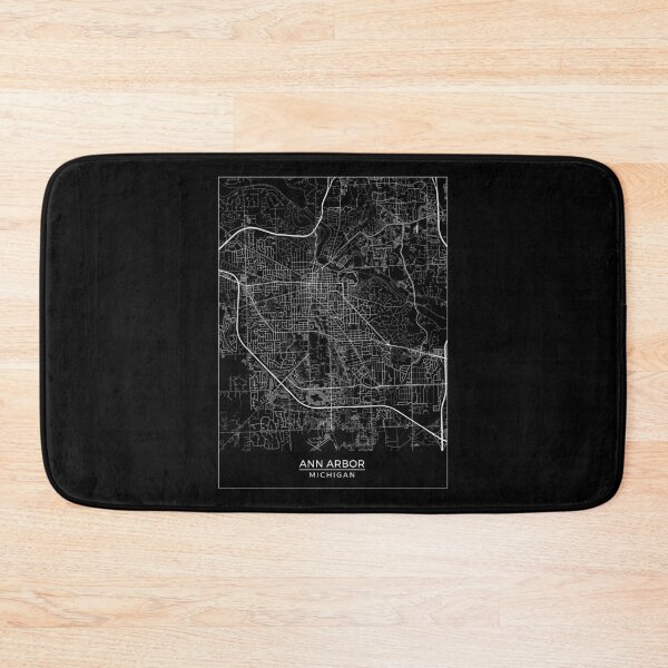Item preview, Ann Arbor, Michigan Map Art (Black) designed and sold by HawkstoneDesign.