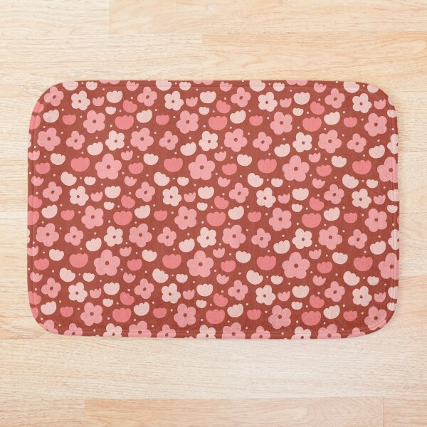 Item preview, Large modern flowers on sienna pattern designed and sold by Riga Sutherland.