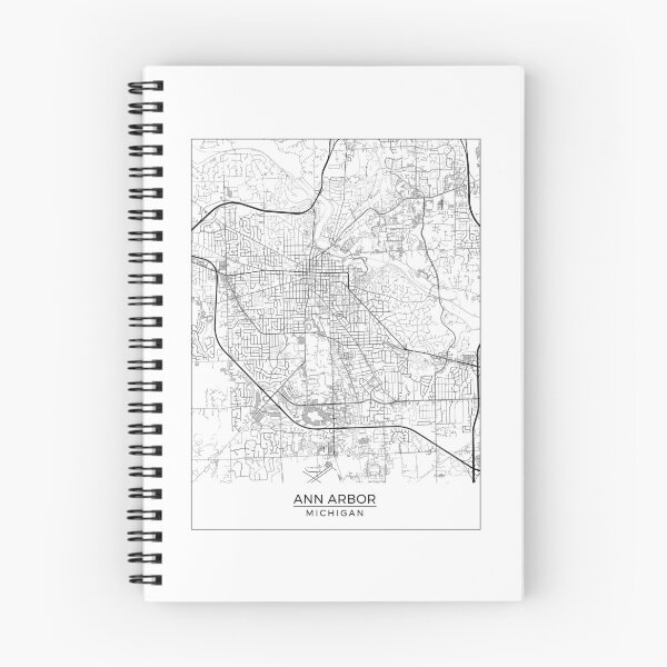 Item preview, Ann Arbor, Michigan Map Art (White) designed and sold by HawkstoneDesign.