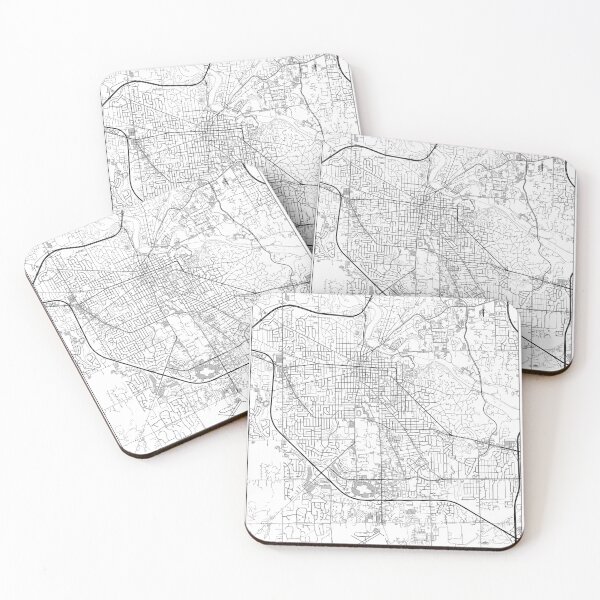 Item preview, Ann Arbor, Michigan Map Art (White) designed and sold by HawkstoneDesign.