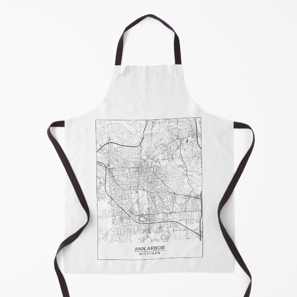 Item preview, Ann Arbor, Michigan Map Art (White) designed and sold by HawkstoneDesign.