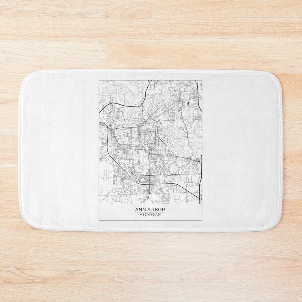 Item preview, Ann Arbor, Michigan Map Art (White) designed and sold by HawkstoneDesign.