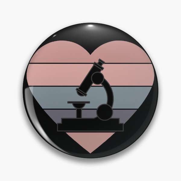 Item preview, PINK HEART SHAPED RETRO SUNSET MICROSCOPE SCIENCE designed and sold by Hippiesole.