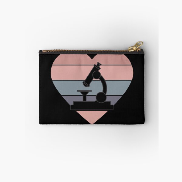 Item preview, PINK HEART SHAPED RETRO SUNSET MICROSCOPE SCIENCE designed and sold by Hippiesole.