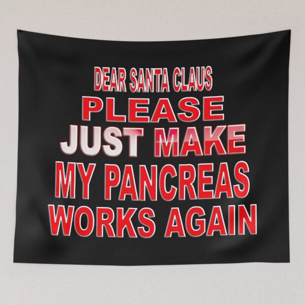 Item preview, DEAR SANTA CLAUS PLEASE JUST MAKE MY PANCREAS WORKS AGAIN - T1D AND T2D -  DIABETES CORONA - DIABETIC CHRISTMAS GIFT designed and sold by Ralek.