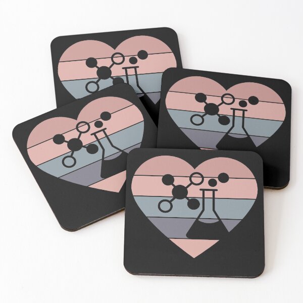 Item preview, PINK HEART SHAPED RETRO SUNSET CHEMISTRY FLASK designed and sold by Hippiesole.