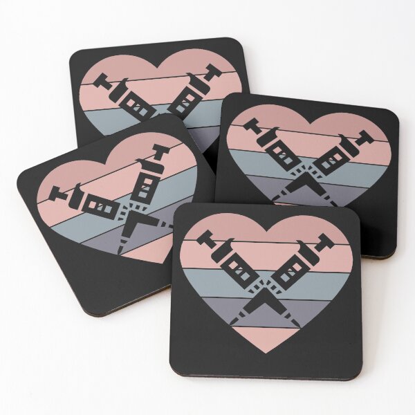 Item preview, PINK HEART SHAPED RETRO SUNSET PIPETTES designed and sold by Hippiesole.