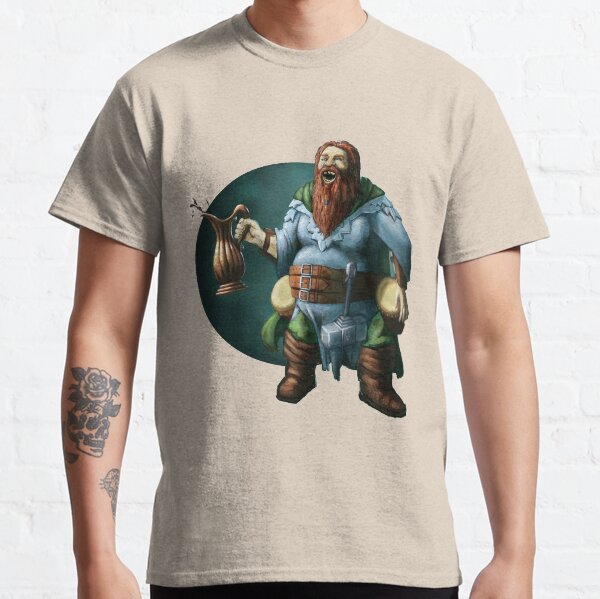 Dwarven Bard Fantasy Print Classic T-Shirt