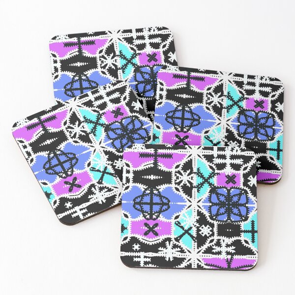 Item preview, Colorful lines flowers shaped patterns  designed and sold by jotcar.
