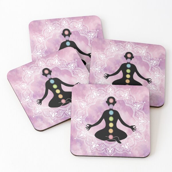 Aperçu de l'œuvre Chakra Méditation Mandala Fleur Couleurs Corps Humain Balance Yoga Femme Imprimé créée et vendue par peachyline.