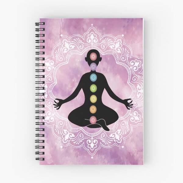 Item preview, Chakra Meditation Mandala Flower Colors Human Body Balance Yoga Woman Printed  designed and sold by peachyline.