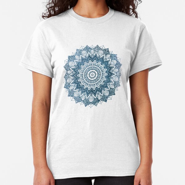 BOHOCHIC MANDALA IN BLUE Classic T-Shirt