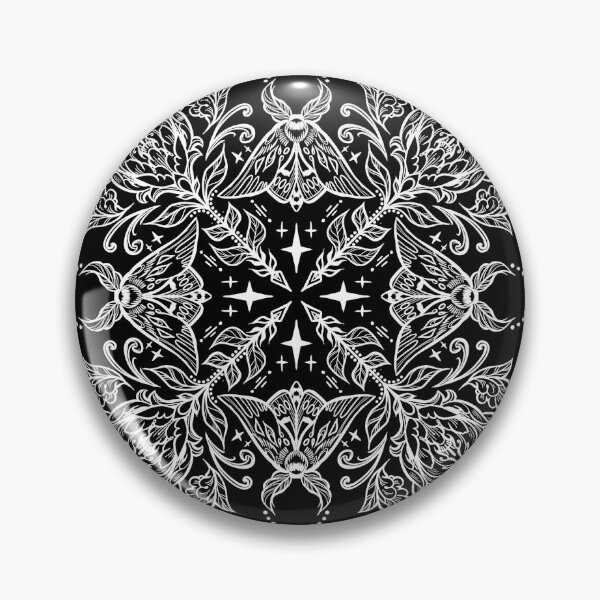Item preview, Moth Bandana Pattern - Black White  designed and sold by Peregrine  Jazmin.