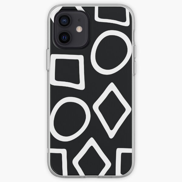 Shapes Black and White iPhone Soft Case