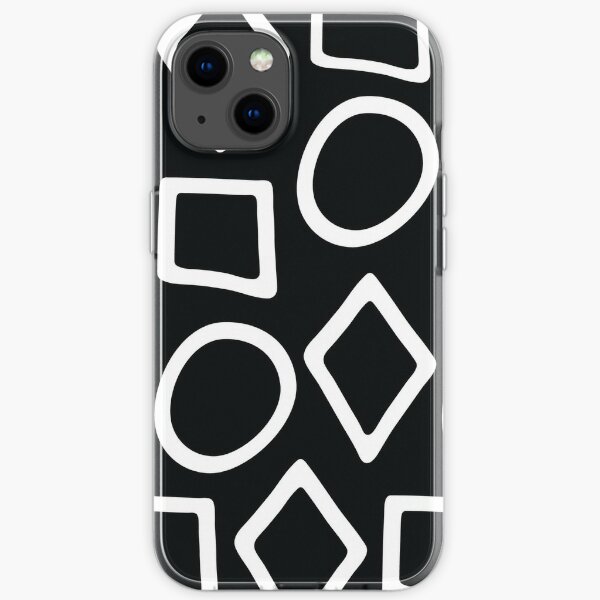 Shapes Black and White iPhone Soft Case