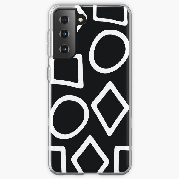 Shapes Black and White Samsung Galaxy Soft Case