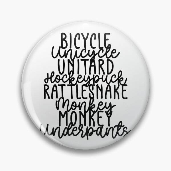 Item preview, Monkey Monkey Underpants Black White Fan Quote designed and sold by Sunny Collections.