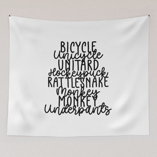 Item preview, Monkey Monkey Underpants Black White Fan Quote designed and sold by Sunny Collections.