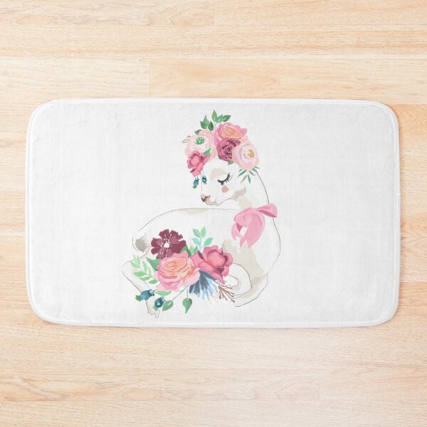 Item preview, Floral llama designed and sold by Lorie Data.