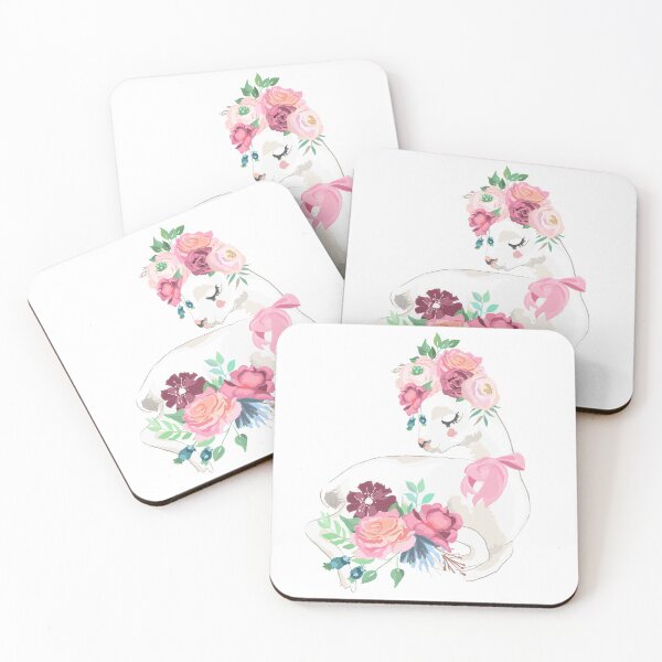 Item preview, Floral llama designed and sold by Lorie Data.