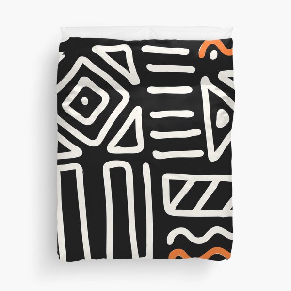 Hand Painted African Ethnic Design - Abstract Pattern Design Duvet Cover