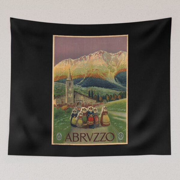 Item preview, retro classic ENIT Abruzzo poster designed and sold by CorasPosters.