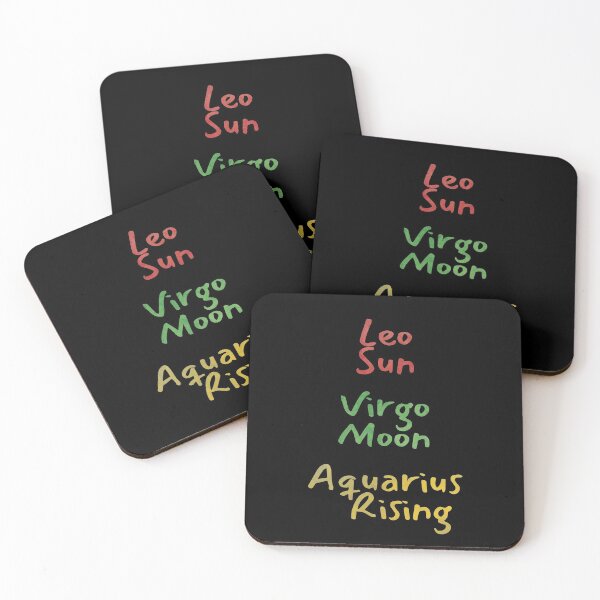 Item preview, Leo Sun Virgo Moon Aquarius Rising Text designed and sold by leomooncreates.