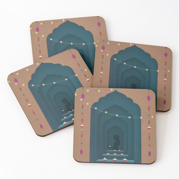 Item preview, Diwali candles and girl Illustration designed and sold by Avva Creations.