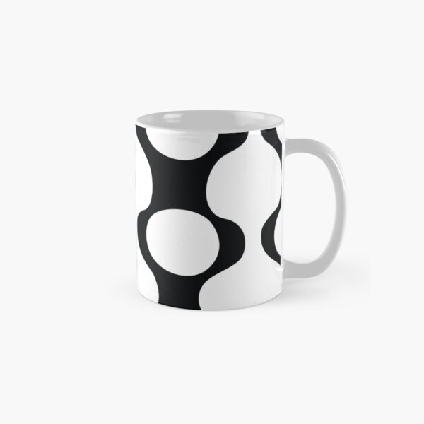 Curves and Circles Black and White Classic Mug