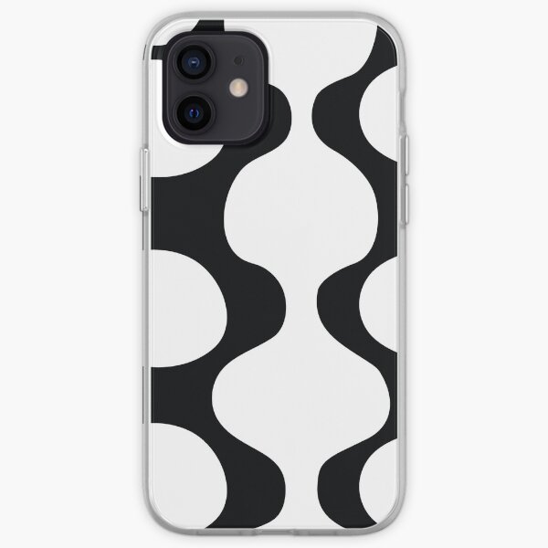 Curves and Circles Black and White iPhone Soft Case